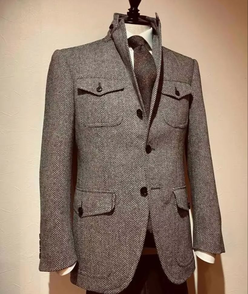 Vintage Herringbone Tweed Wool - đánh giá và giá Safari Outdoor Hunting Jackets