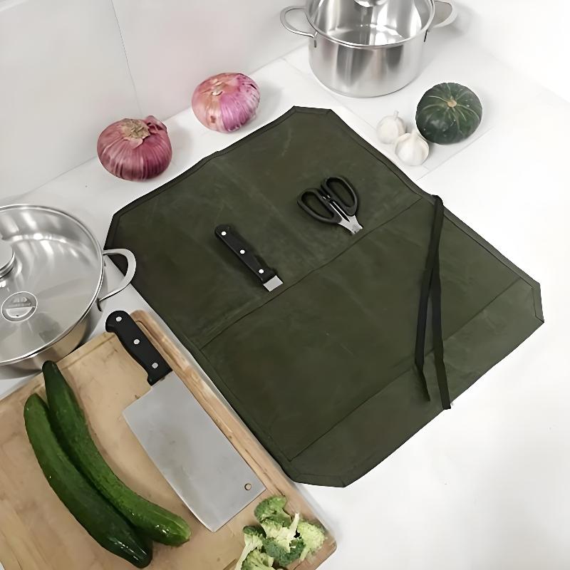 Waxed Canvas Chef Knife Roll M - đánh giá và giá Outdoor Hunting Kitchen