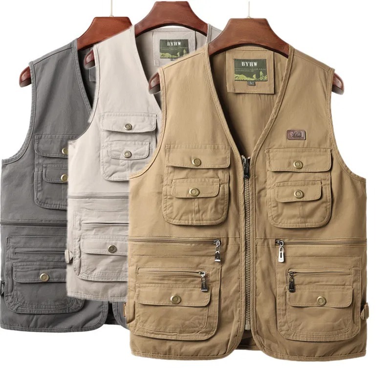 Men's Vest Multi Pocket Sleeve - đánh giá và giá Safari Outdoor Hunting Jackets