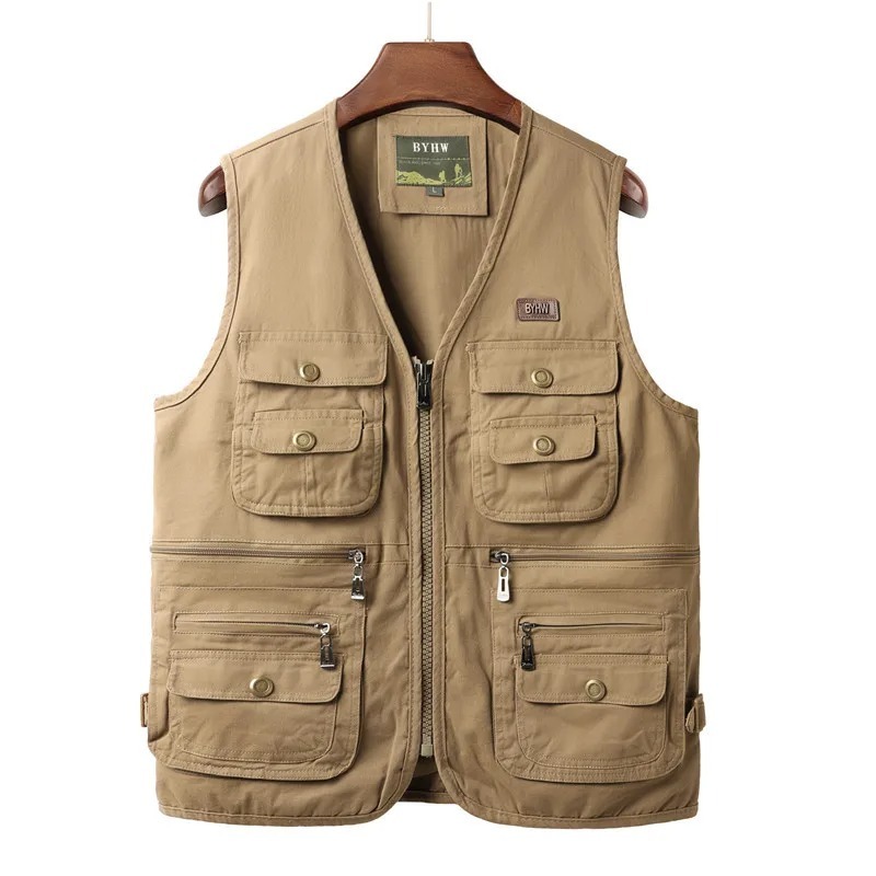 Men's Vest Multi Pocket Sleeve - đánh giá và giá Safari Outdoor Hunting Jackets
