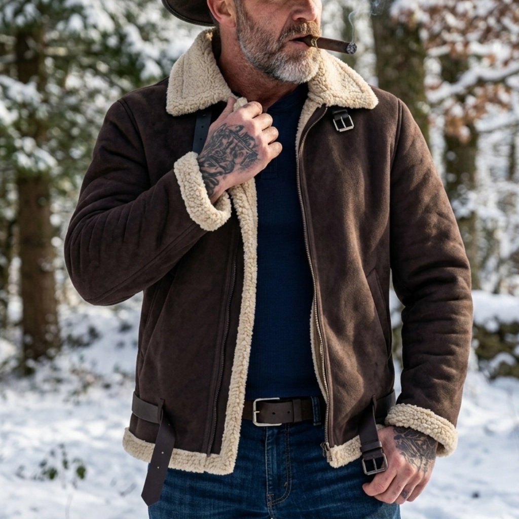 Men Winter Faux Suede Jacket F - đánh giá và giá Men'S Outdoor Hunting Jacket