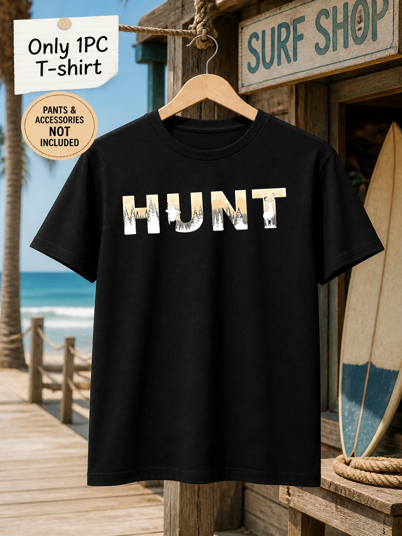 1pc Men'S Graphic T-Shirt Hunt - đánh giá và giá Outdoor Hunting Graphic Tees