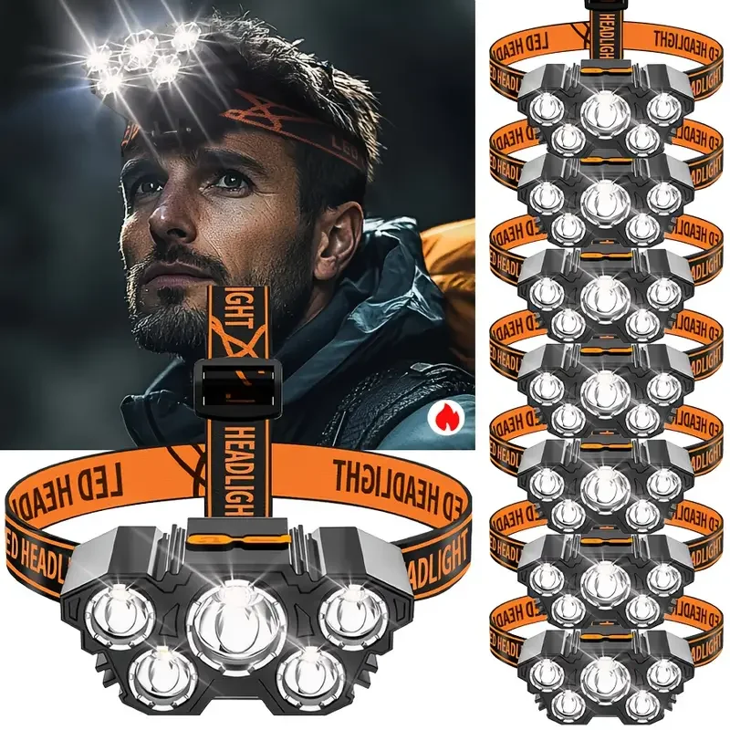 Portable 5LED Outdoor Headlamp - đánh giá và giá Outdoor Hunting And Fishing